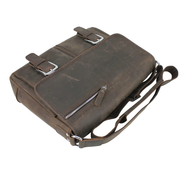 Black 15 in. Cowhide Leather Casual Messenger Bag L10 | eBay 15\